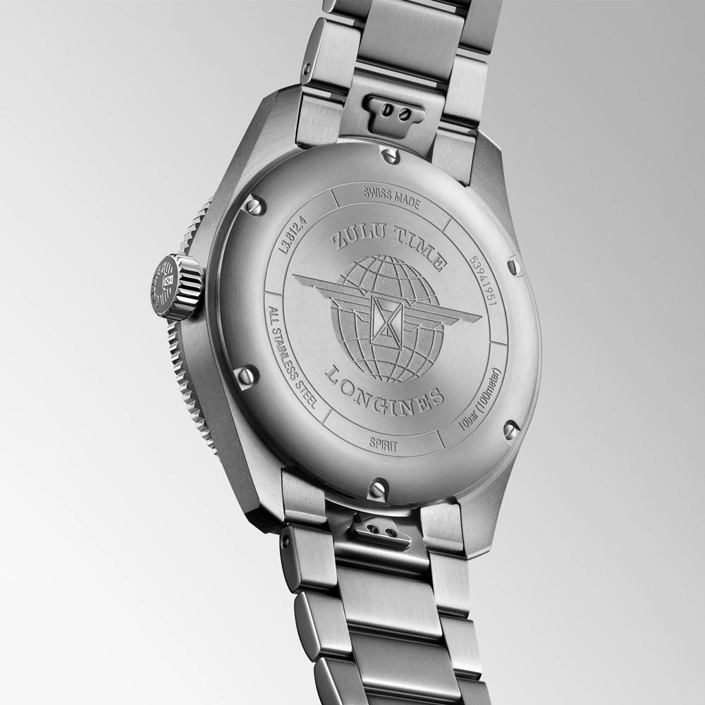 Longines Spirit Zulu Time GMT 42mm Anthracite Dial Automatic Gents Watch L3.812.4.63.6