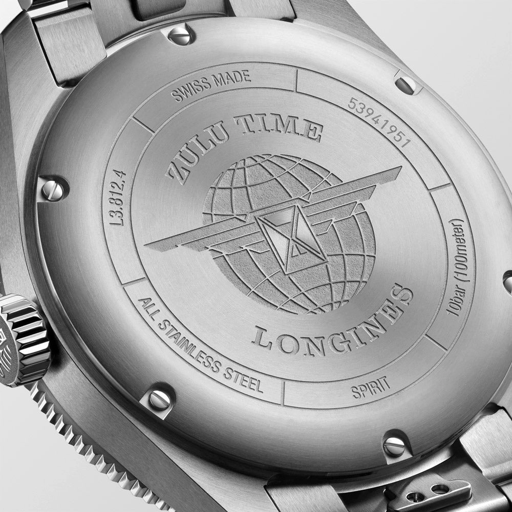 Longines Spirit Zulu Time GMT 42mm Blue Dial Automatic Gents Watch L3.812.4.93.6