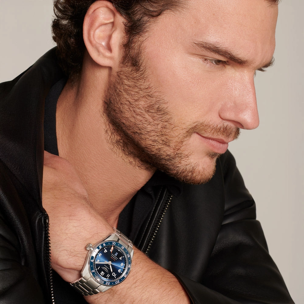 Longines Spirit Zulu Time GMT 42mm Blue Dial Automatic Gents Watch L3.812.4.93.6