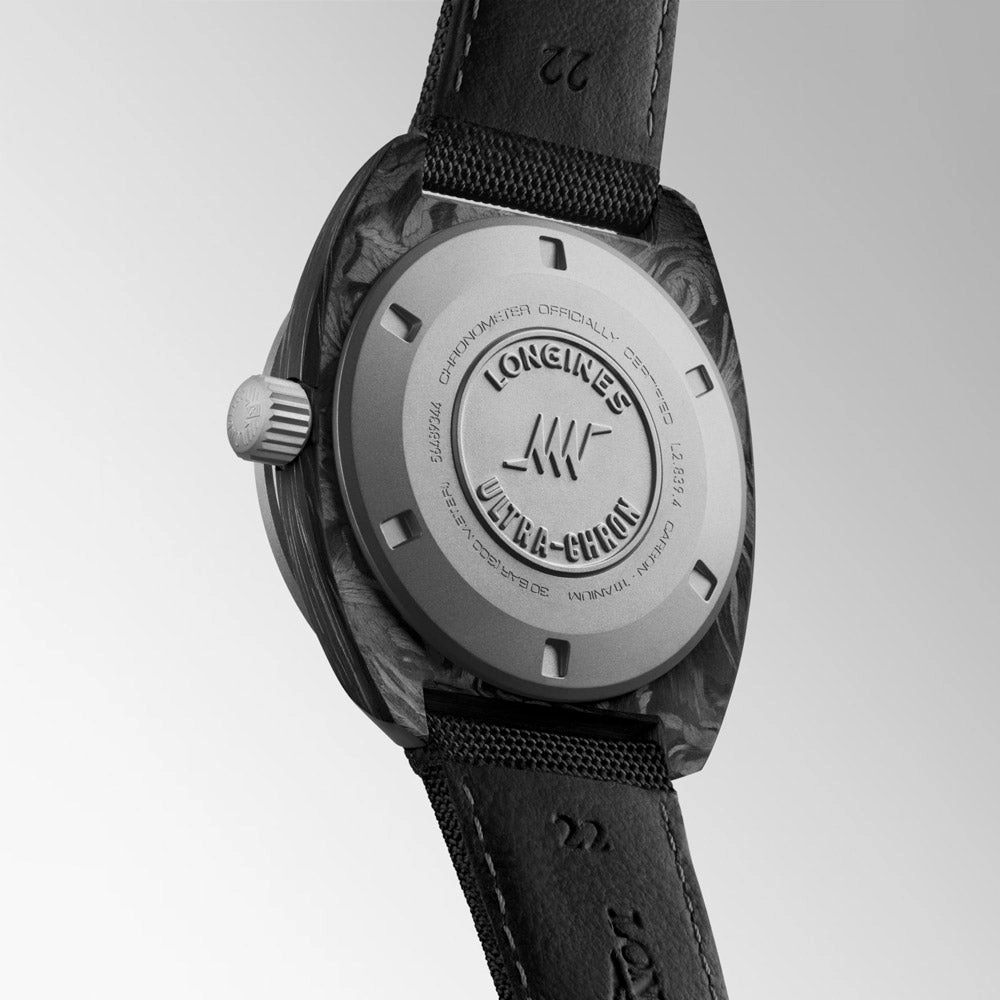Longines Ultra-Chron 43mm Anthracite Dial Carbon Titanium Automatic Watch L2.839.4.52.2