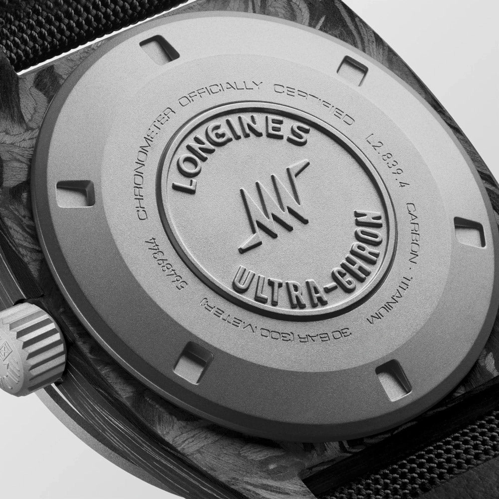 Longines Ultra-Chron 43mm Anthracite Dial Carbon Titanium Automatic Watch L2.839.4.52.2
