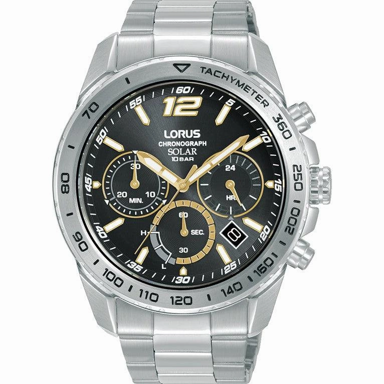 Lorus Gents Silver Chronograph Solar Watch
