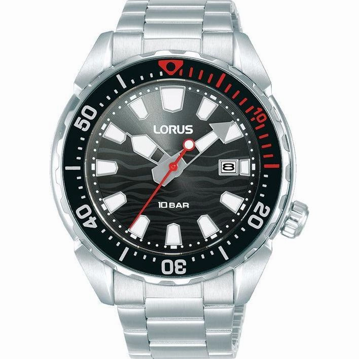 Lorus Gents Sport Black Dial 3-Hands Watch