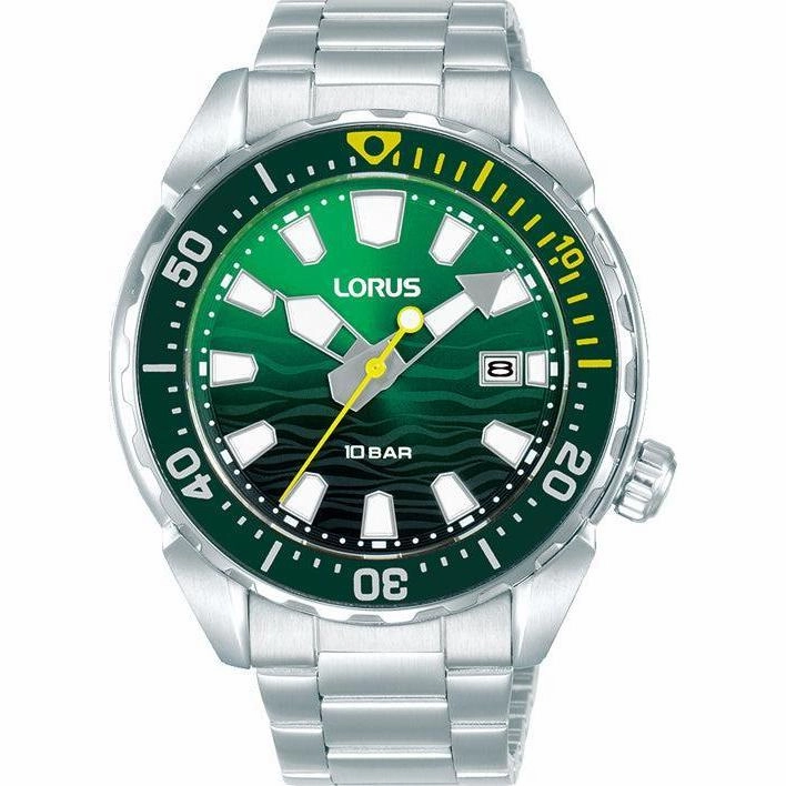 Lorus Gents Sport Green Dial 3-Hands Watch