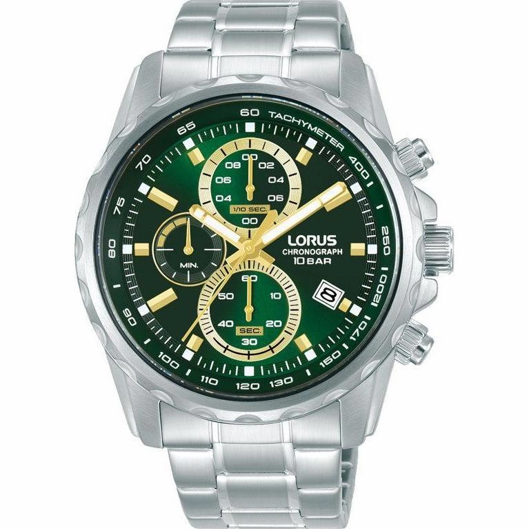 Lorus Gents Sport Green Dial Multifunction Watch