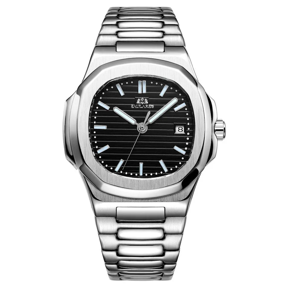 Mechanical Solid Steel Band Calendar Luminous Parrot Men's Watch 