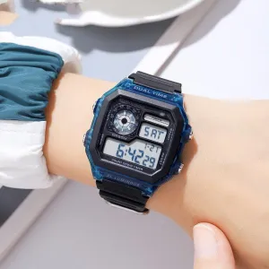 Men And Women Fashion Outdoor Sports Students Waterproof Multifunctional Electronic Watch 