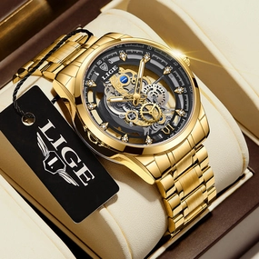 Men's Hollow Waterproof Quartz Watch 