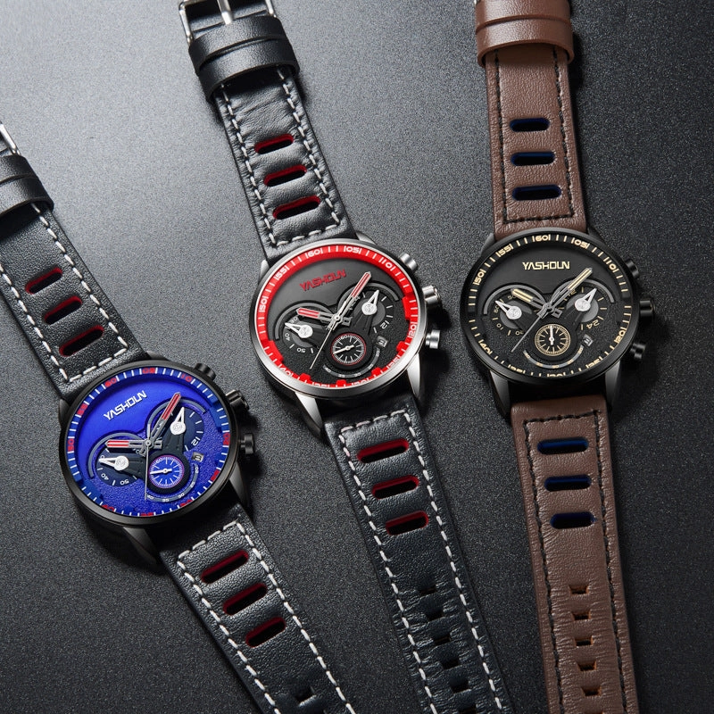 Men's Multifunctional Fashionable Unique Quartz Watch 