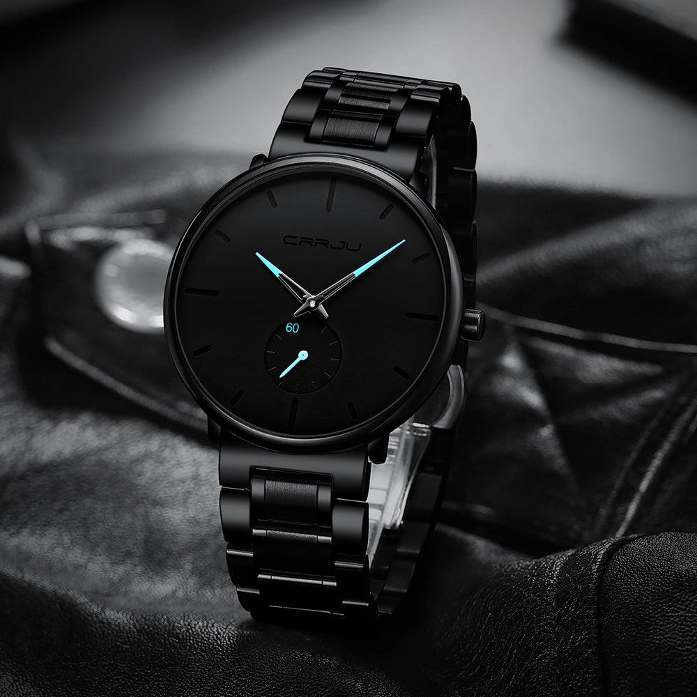 Men's New Steel Band Waterproof Watch Thin