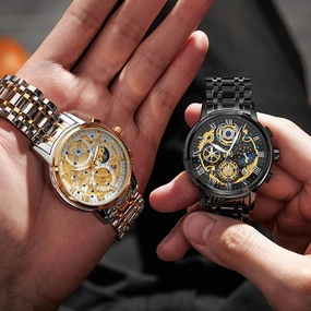 Men's Quartz Multifunction Waterproof Watch 