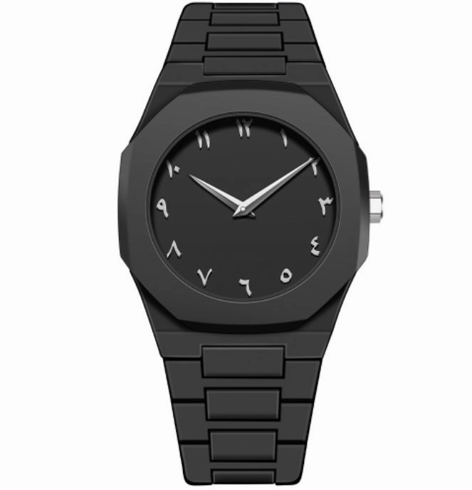 Men's Retro Arabic Digital Sports Waterproof Quartz Watch
