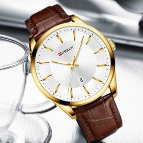 Men's Round Belt Watch Waterproof 