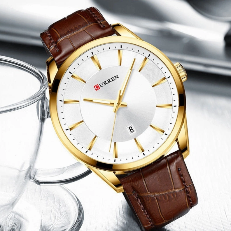 Men's Round Belt Watch Waterproof 