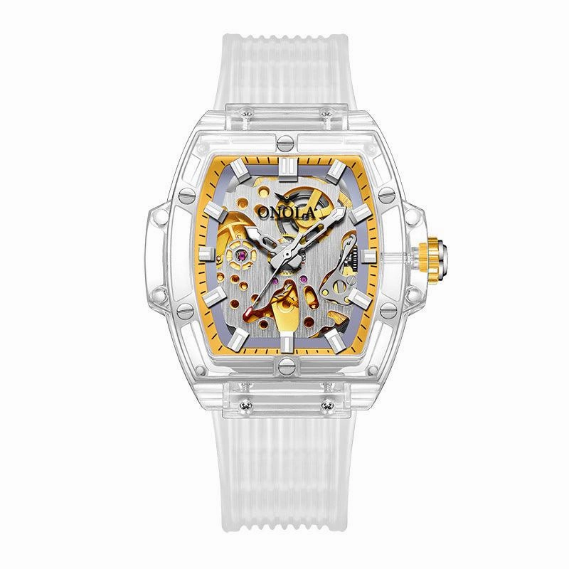 Men's Skeleton Automatic Mechanical Silicone Watch
