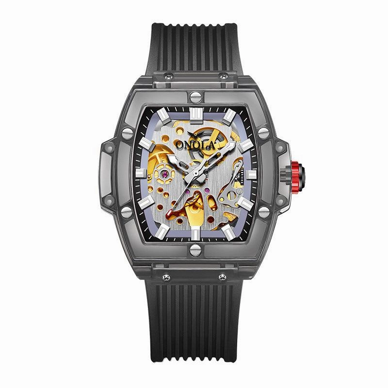 Men's Skeleton Automatic Mechanical Silicone Watch