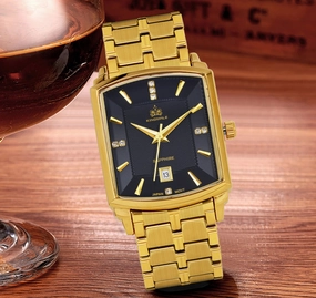 Men's Square Waterproof Quartz Watch 