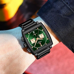 Men's Stainless Steel Simple Waterproof Quartz Watch 