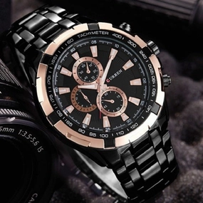 Men's Watch Business Steel Belt Quartz Watch 