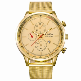 Men's Watch Fashion Stainless Steel Date Quartz Watch 