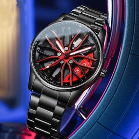 Men's Wheel Rotating Fashion Waterproof Quartz Watch 