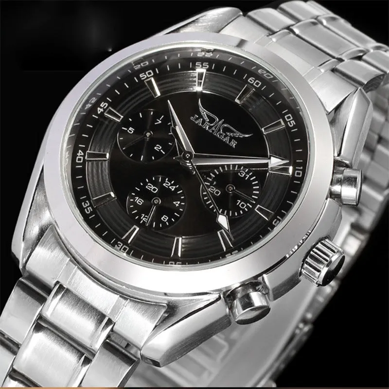 Men's Automatic 6-pin Steel Band Mechanical Watch 