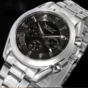 Men's Automatic 6-pin Steel Band Mechanical Watch 