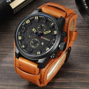 Men's Belt Big Dial Sports Watch 