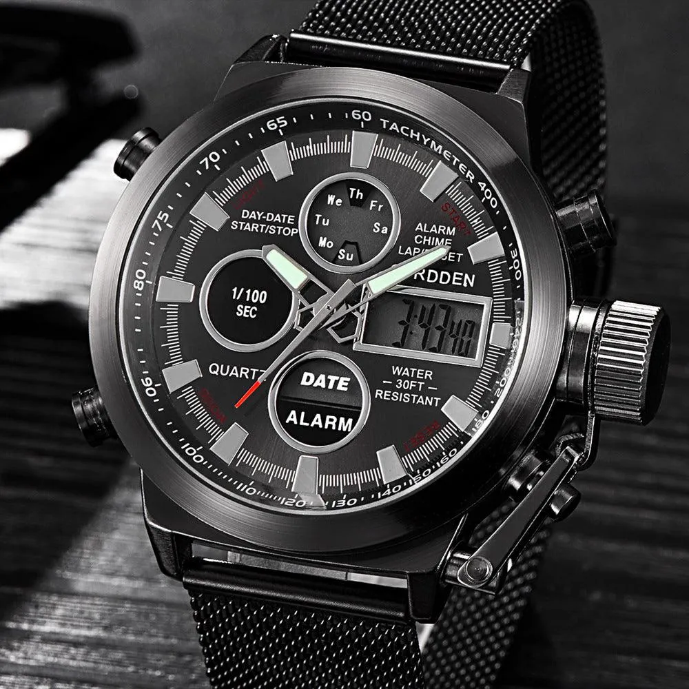 Men's Belt LED Electronic Sports Watch 