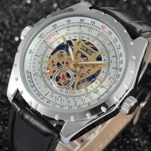 Men's Business Casual Hollow-out Large Dial Automatic Mechanical Watch 