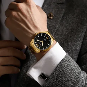 Men's Business Quartz Steel Belt Watch 