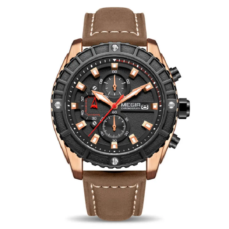 Men's Fashion Belt Sports Leisure Calendar Watch