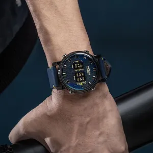 Men's Fashion Featured Sports Business Leather Quartz Watch 