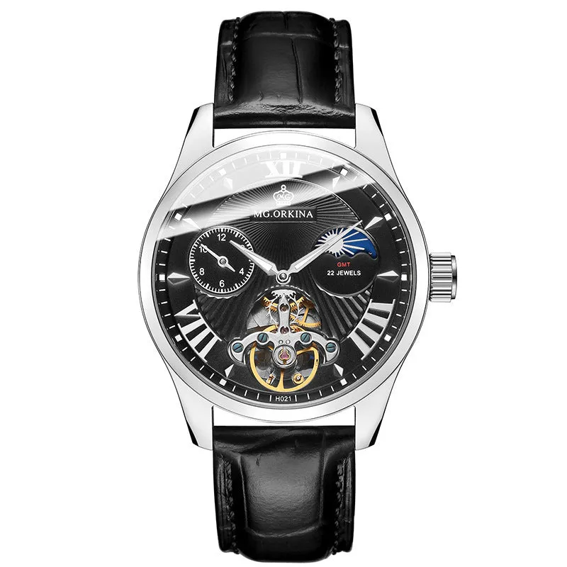Men's Fashion Simple Leisure Tourbillon Automatic Mechanical Watch