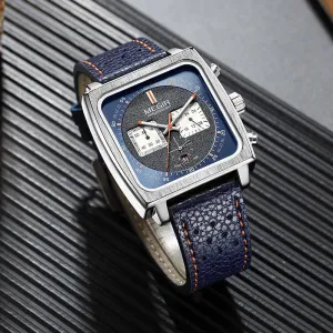 Men's Fashion Square Multifunction Waterproof Luminous Calendar Watch 