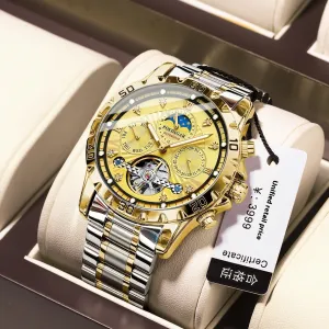 Men's Mechanical Watch Waterproof Luxury Multifunctional Men's Wrist Watch 
