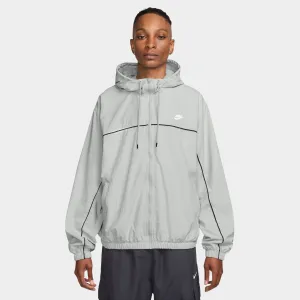 Mens Nike Nike Club Athlete Hooded Jacket Photon Dust / White - White