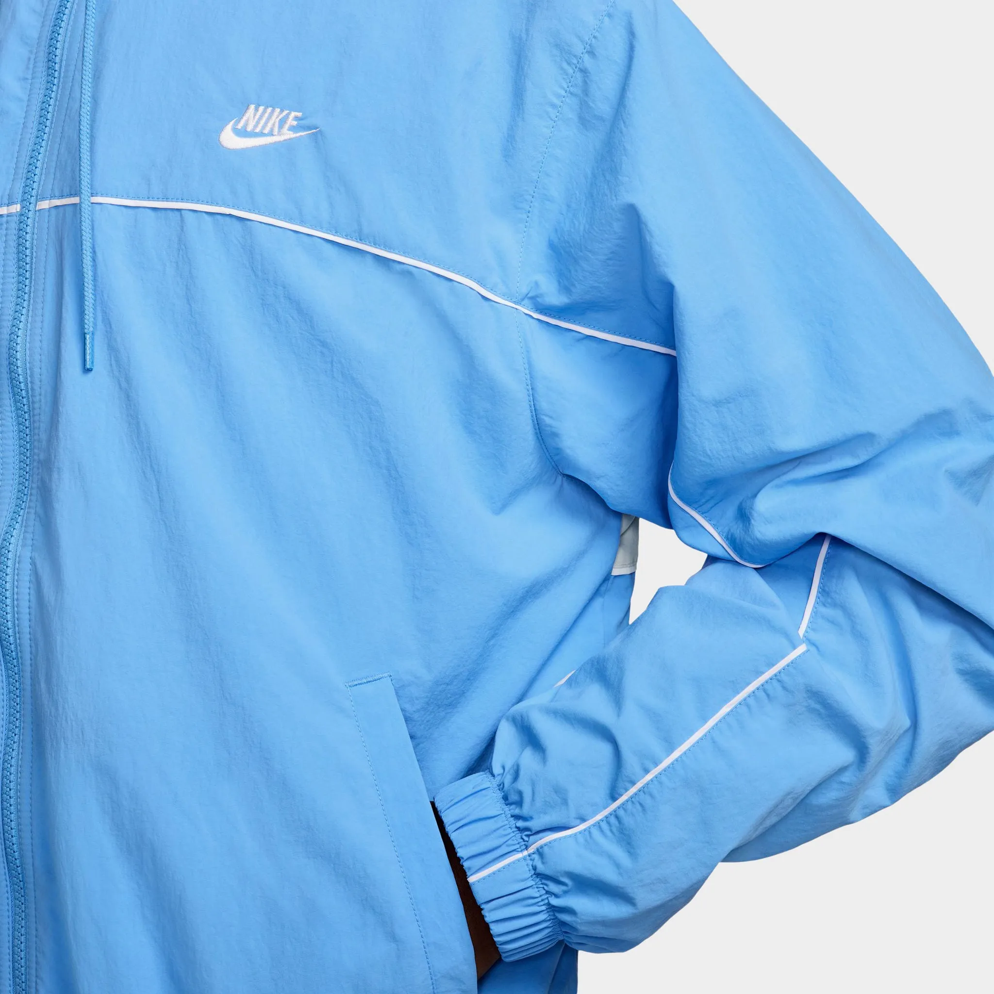 Mens Nike Nike Club Athlete Hooded Jacket University Blue / Photon Dust - White