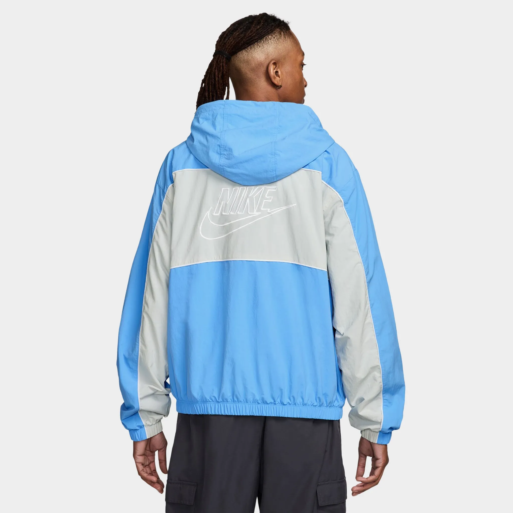 Mens Nike Nike Club Athlete Hooded Jacket University Blue / Photon Dust - White