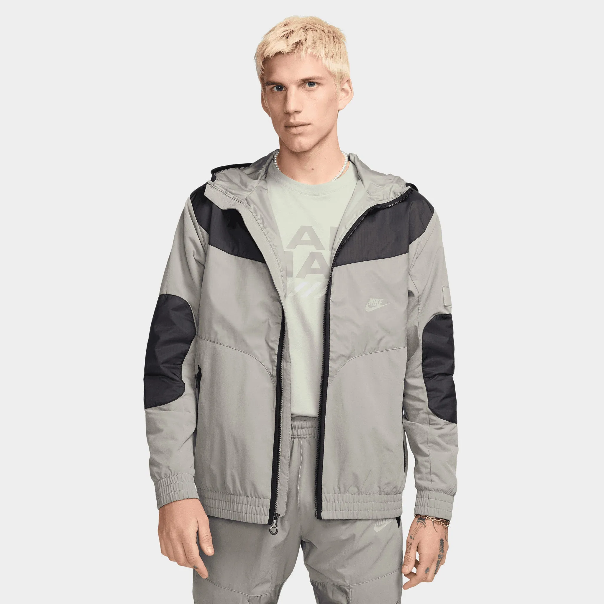 Mens Nike Nike Sportswear Air Max Woven Jacket Dark Stucco / Jade Horizon - Black