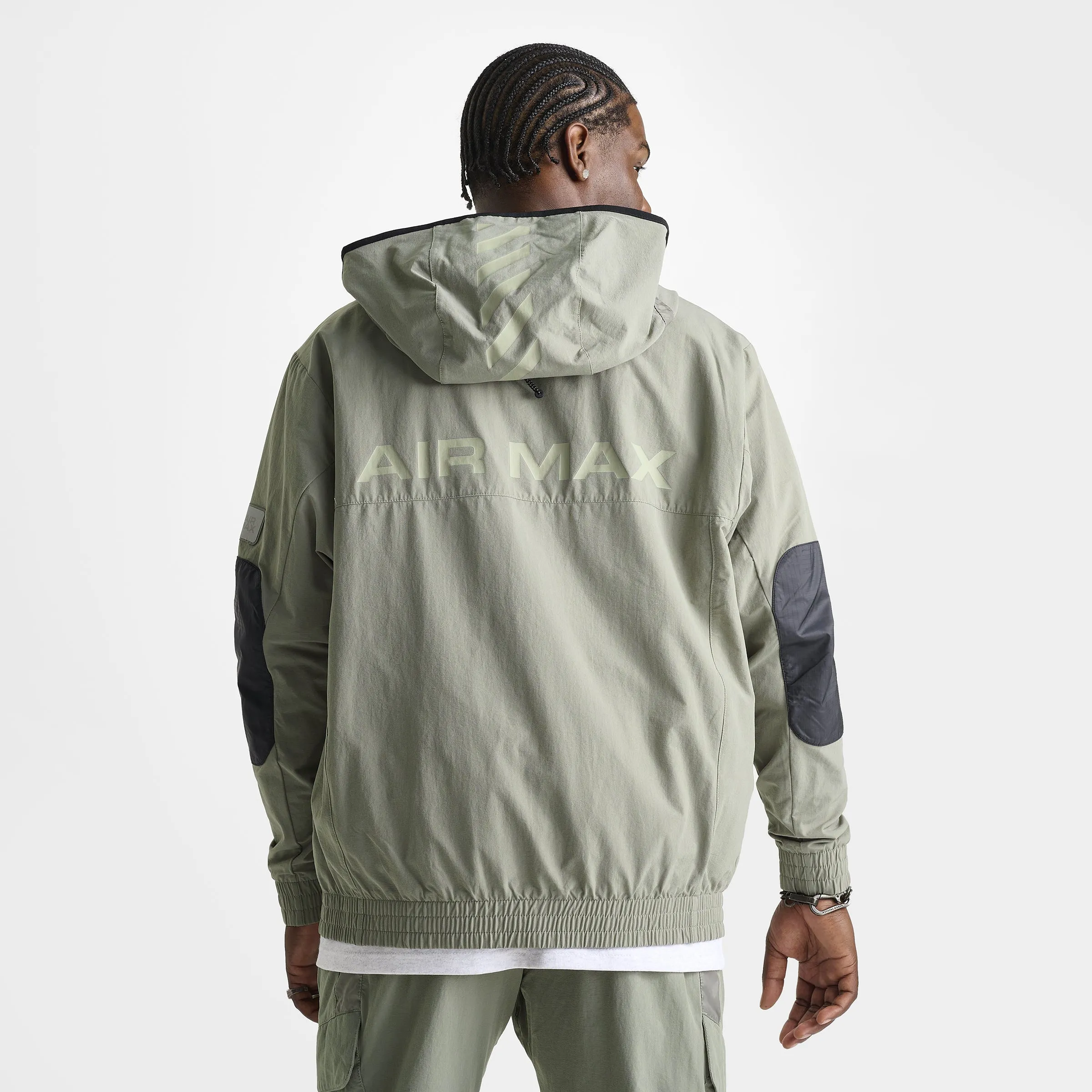 Mens Nike Nike Sportswear Air Max Woven Jacket Dark Stucco / Jade Horizon - Black