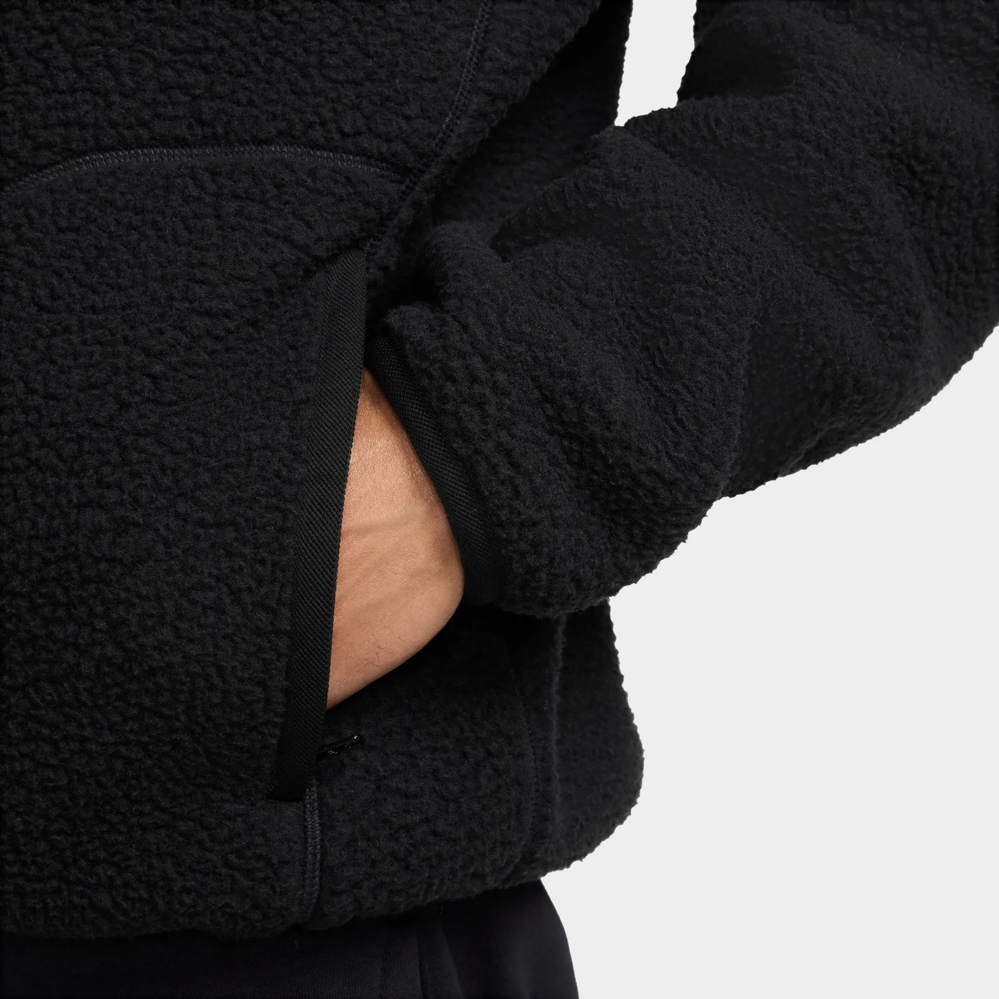 Mens Nike Nike Sportswear Club Fleece Jacket Black / White