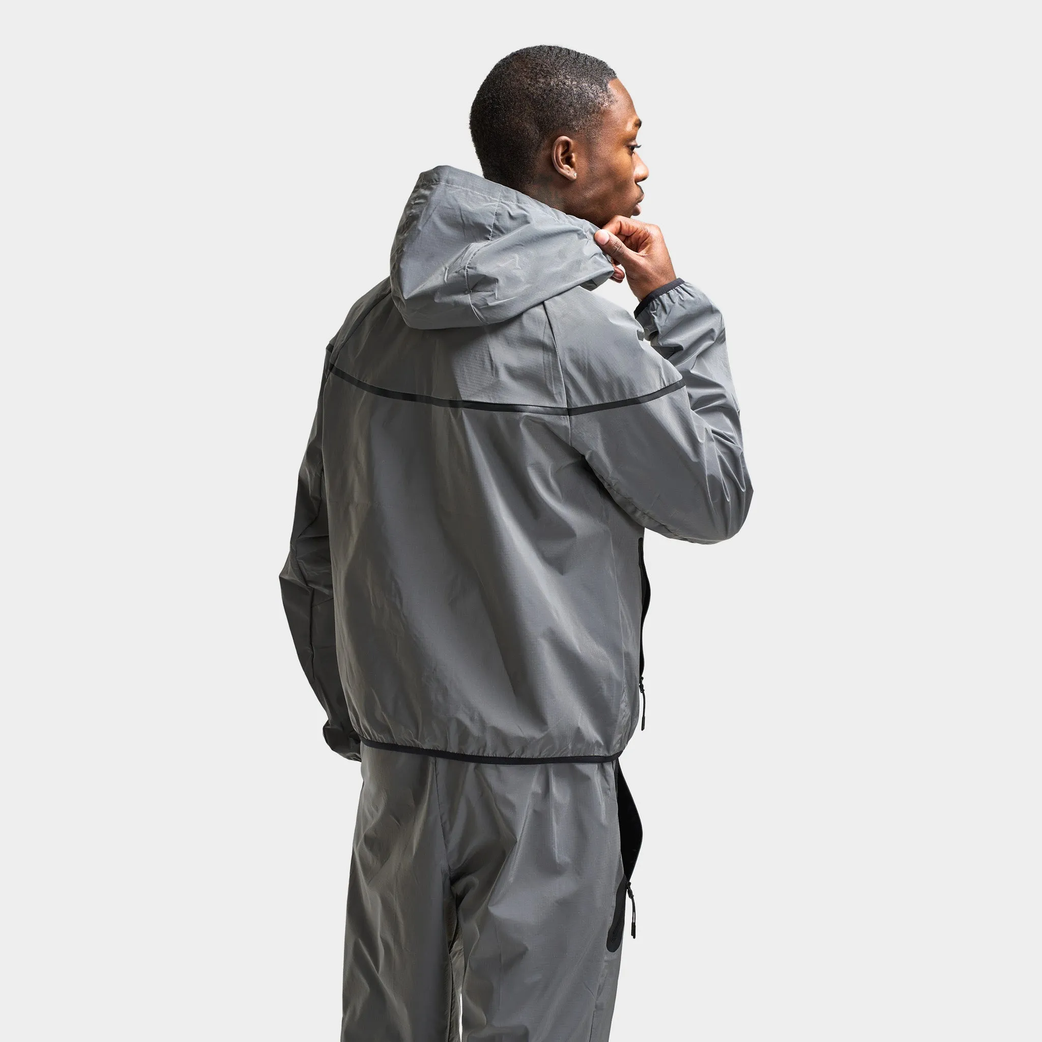 Mens Nike Nike Sportswear Tech Woven Jacket Reflect Silver/ Black