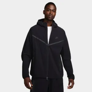 Mens Nike Nike Tech Woven Full Zip Windrunner Jacket Black / Black - Black