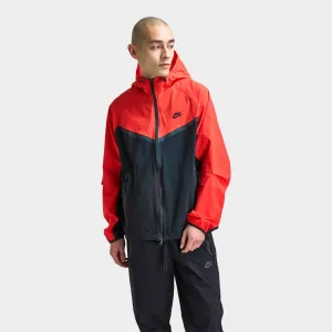 Mens Nike Nike Tech Woven Full Zip Windrunner Jacket Black / Lt Crimson - Black