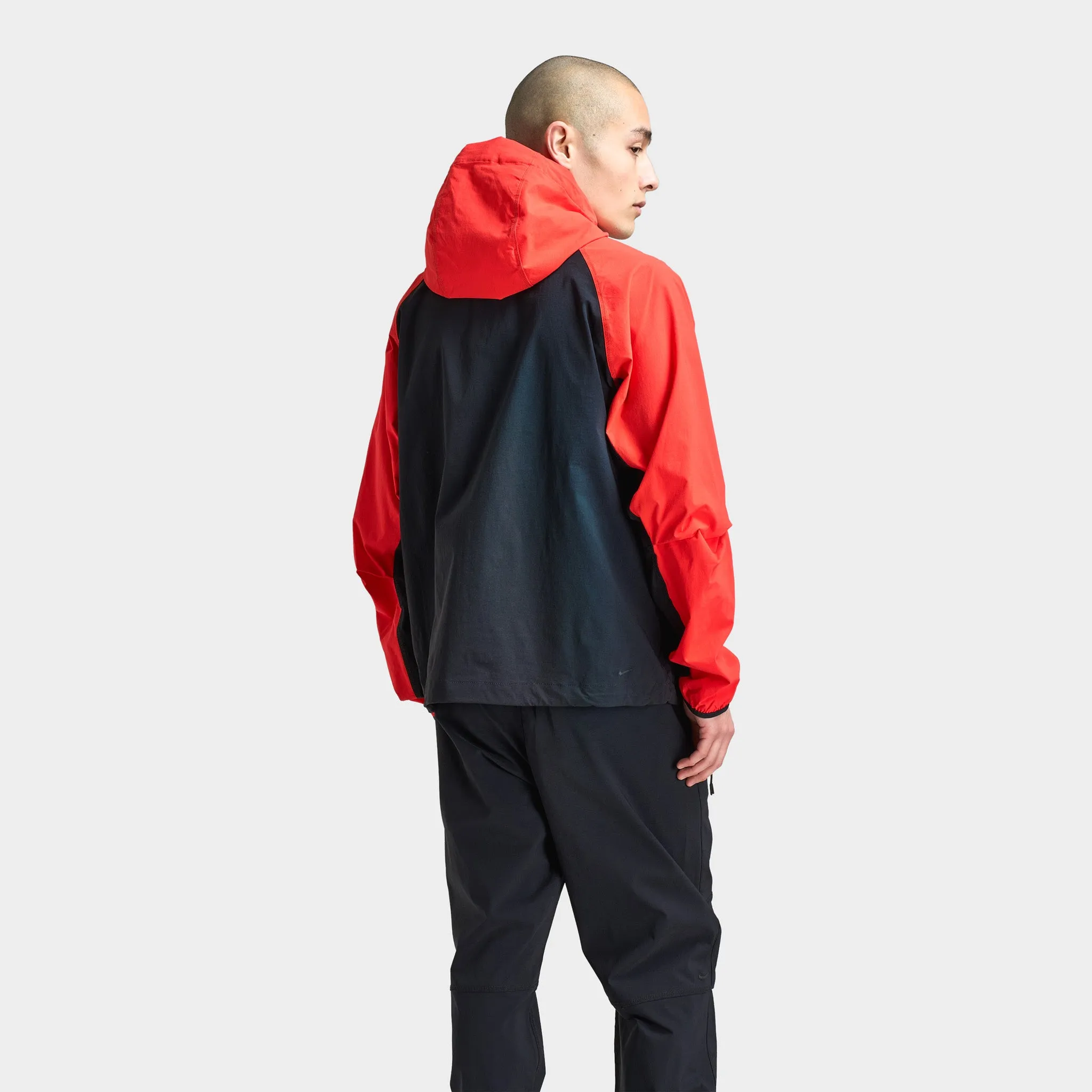 Mens Nike Nike Tech Woven Full Zip Windrunner Jacket Black / Lt Crimson - Black