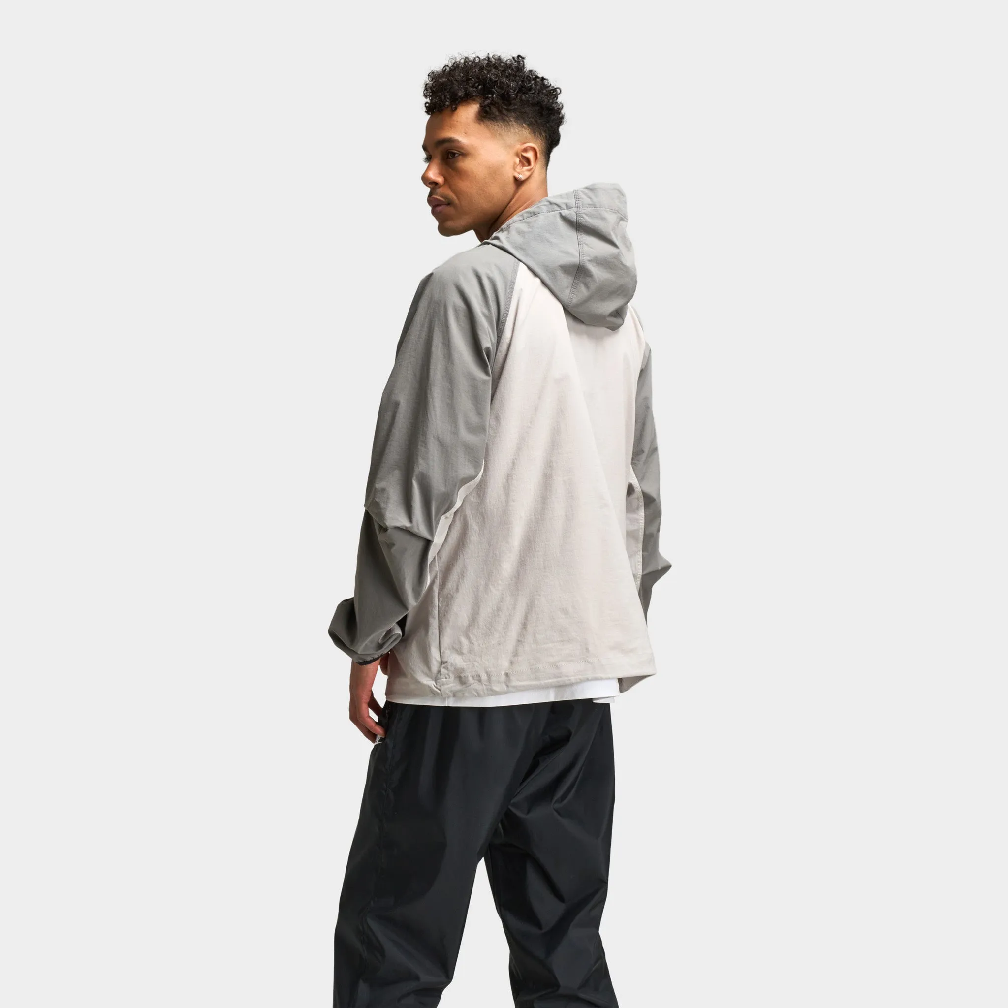 Mens Nike Nike Tech Woven Full Zip Windrunner Jacket Light Iron Ore / Flat Pewter - Black