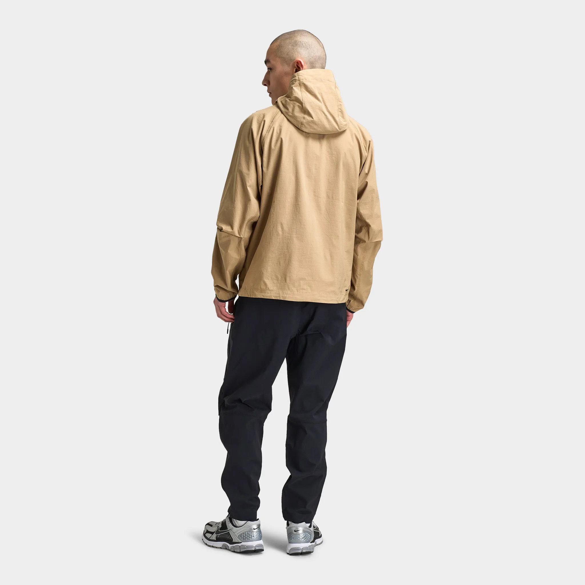 Mens Nike Nike Tech Woven Full Zip Windrunner Jacket Parachute Beige / Parachute Beige - Black