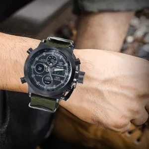 Men'S Watch Sports Waterproof Luminous Watch Men'S Double Display Electronic Watch Men 