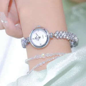 Mermaid Light Luxury Diamond Small Gold And Silver Chain Watch 